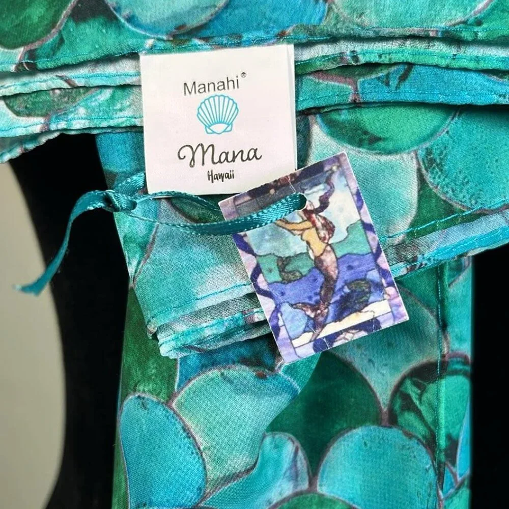 Women's Chiffon Scarf Wrap 55X39  ermaid Scale Pattern for MermaidCore Whimsy Fa